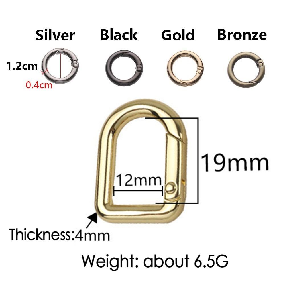 Золото серебро Крючки из цинкового сплава Круглые пружинные защелки-триггеры Пряжки с О-образным кольцом Карабин Кошельки Сумки Защелка-зажим Пряжка для ремня сумки