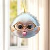 Monkey Car Hanging Pendants Acrylic 2D Car Charms for Backpack Keychain Cute Rearview Mirror Decoration Christmas Gift for Friends