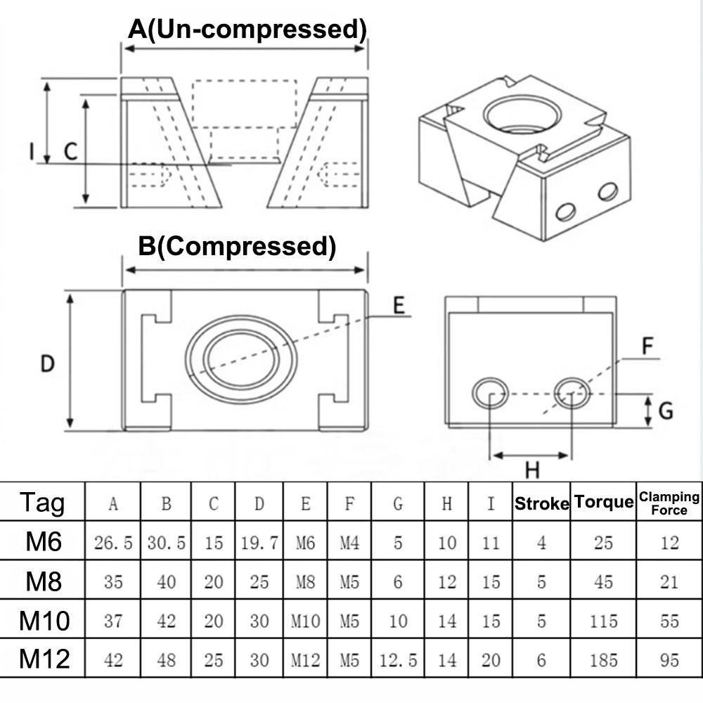 Manual CNC Expansion Clamp Mold Steel Workholding Clamp Workholding Applications
