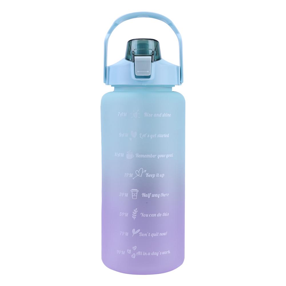 Water Bottle Time Marker 2L Extra Large Motivational Sport Bottle With Straw ARI