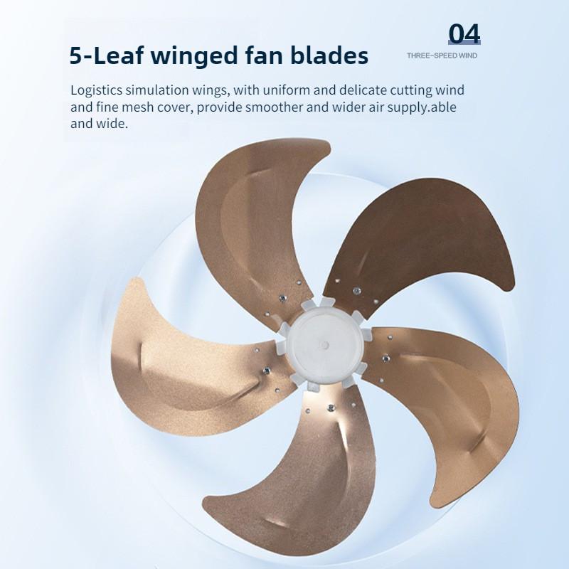 60 Вт Бытовой Ресторанный Бесшумный Вентилятор Циркуляции Воздуха Три Регулируемые Скорости Охлаждающее Оборудование Настенный Электрический Вентилятор