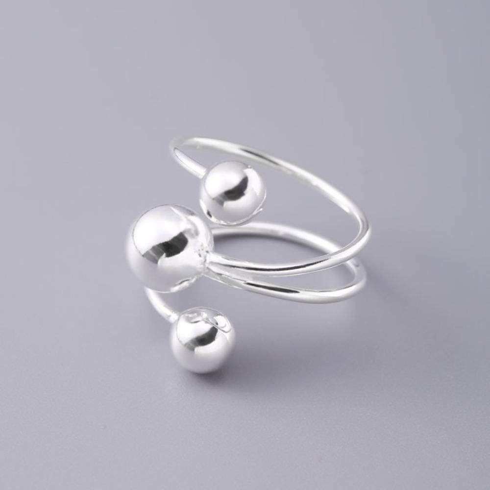 Универсальное металлическое кольцо-шар, кольцо с открытием на палец в форме шара, корейское кольцо в виде неправильной планеты, женское