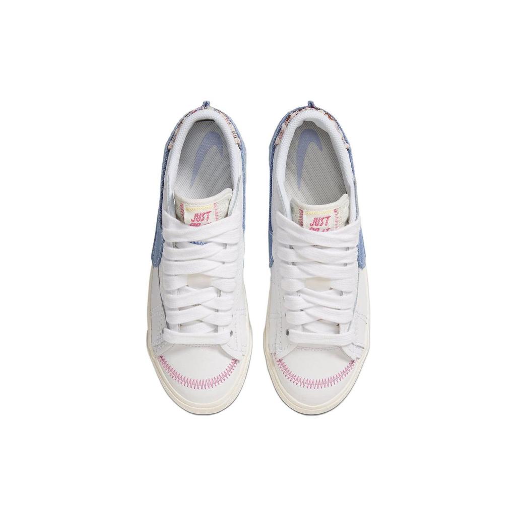 Nike Blazer Low 77 Jumbo Denim Swoosh Men Sneakers White Blue-Whisper Sail FJ7741-141
