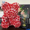 25 см Роза Медведь Сердце Искусственный Цветок Роза Мишка Подарок На День Рождения Для Свадьбы