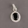 Black Onyx Gemstone 925 Sterling Silver Women Jewelry Handcrafted Pendant 1.20" PP-7-16