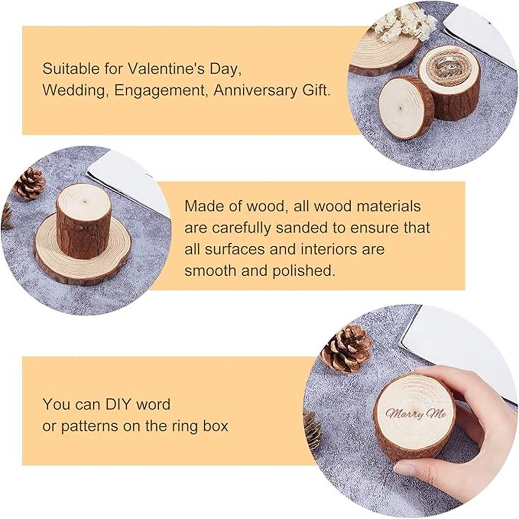 Коробка для колец, деревянная коробка для хранения колец, деревянная коробка для хранения свадебных колец, подходит для украшения на День святого Валентина, подарка на годовщину помолвки