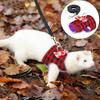 Small Pet Rabbit Harness Vest and Leash Set For Ferret Guinea Pig Bunny Hamster Puppy Bowknot Chest Strap Harness Pet Supplies