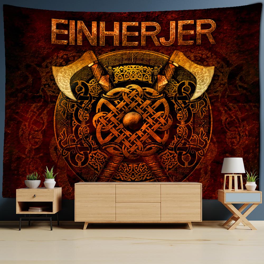 Череп Руна Арт Гобелен Настенный Психоделический Колдовство Тапиз Таро Демон Полиэстер Фон Ткань Декор