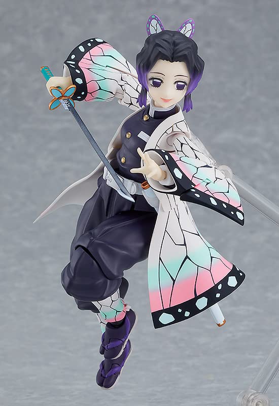 Figma Demon Kimetsu no Yaiba Shinobu Kocho Подвижная фигурка Slayer, раскрашенная в пластик, без масштаба