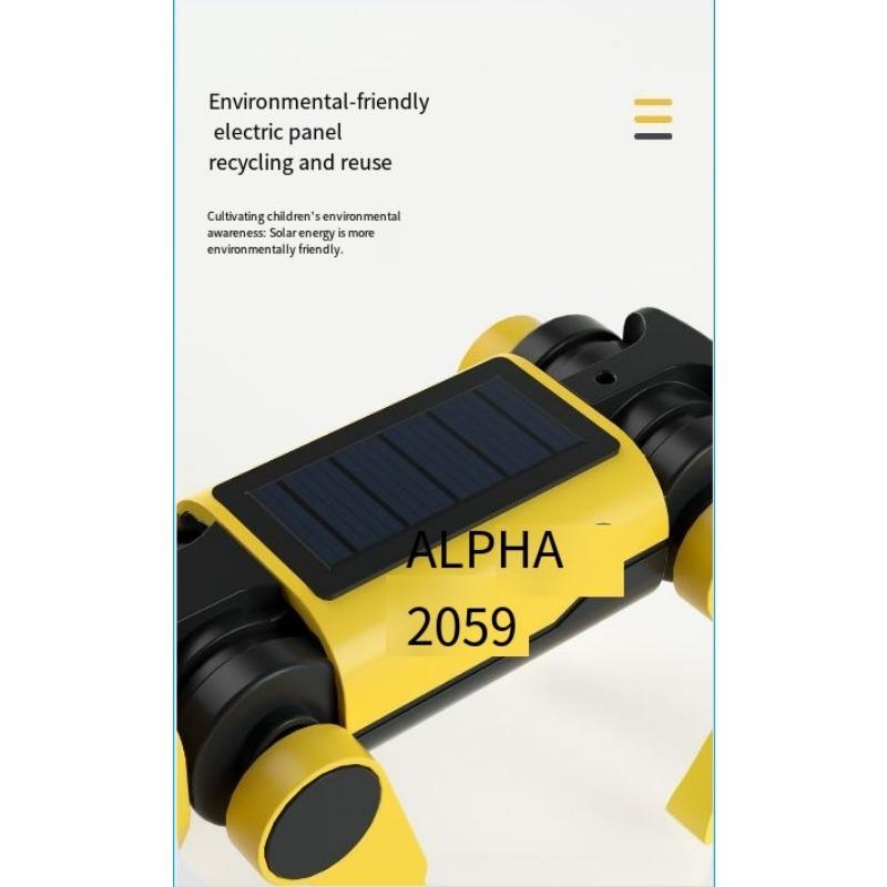 1PC Can Go In the Sun Steam Solar Electric Robot Dog Children Assembly Toy Boy Educational Robot