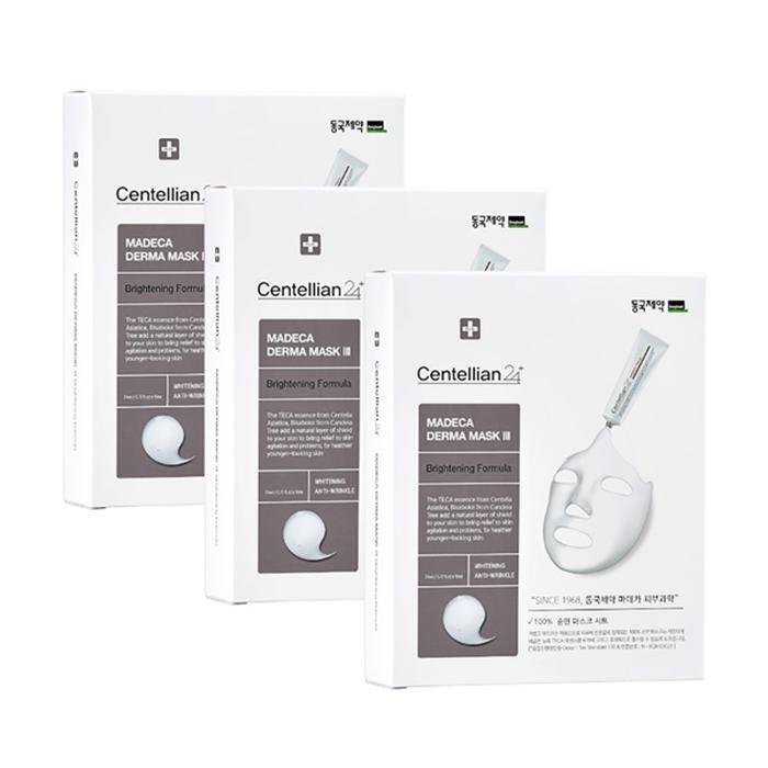 CENTELLIAN24 Маска Derma из чистого хлопка Madeca 10 листов x 3 Осветляющая (27318873)