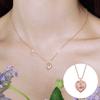 [Rosemont] Silver Pink Opal Necklace La Vie En Rose Rc24B24K