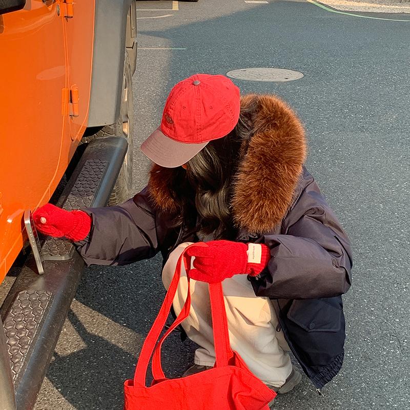 Осень-зима, утепленная теплая парка, женская повседневная милая однотонная Свободная куртка с капюшоном и большим карманом, верхняя одежда