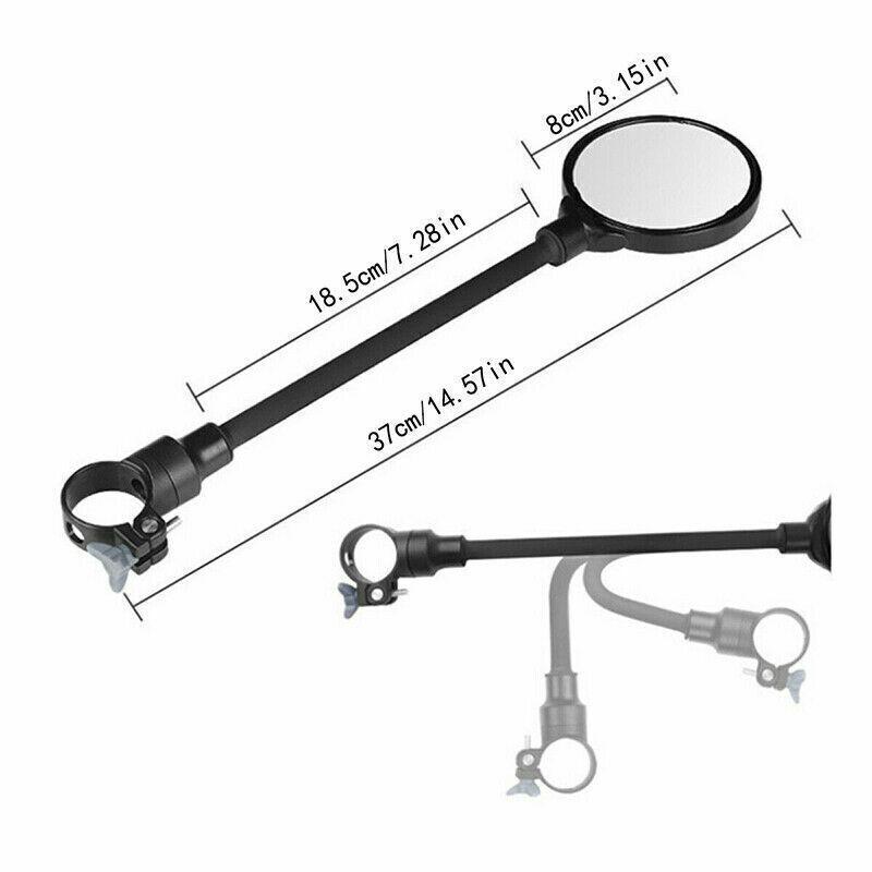 2PCS Bike Mirror Bike Handlebar Rearview Mirror Rotatable Rear View Convex Mirror Universal