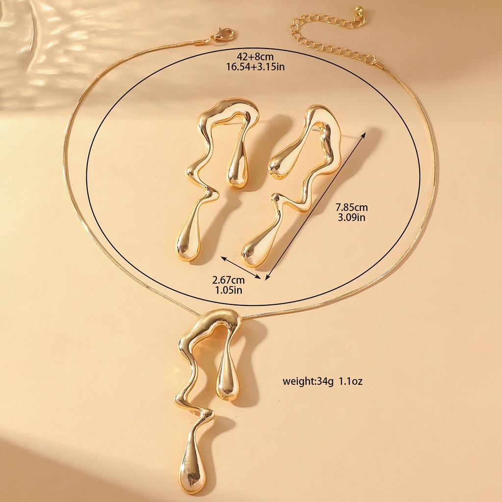 3 шт. Женские модные нерегулярные жидкие ожерелья, серьги, цирконовый набор, подходит для свадьбы, вечеринки, фестиваля, подарки