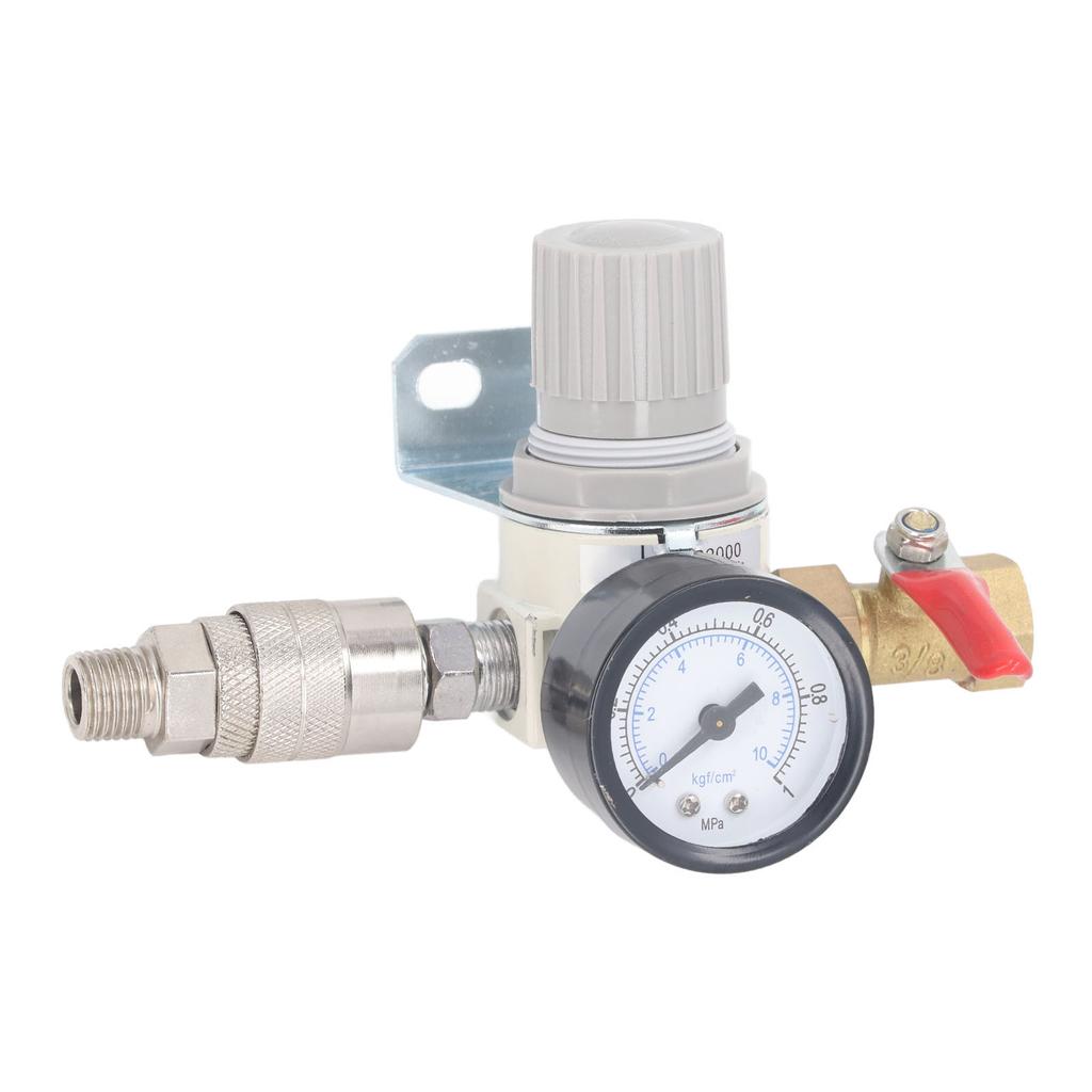 Регулятор давления воздуха 3/8 дюйма NPT с манометром от 0 до 1 МПа для воздушных компрессоров и пневматических инструментов