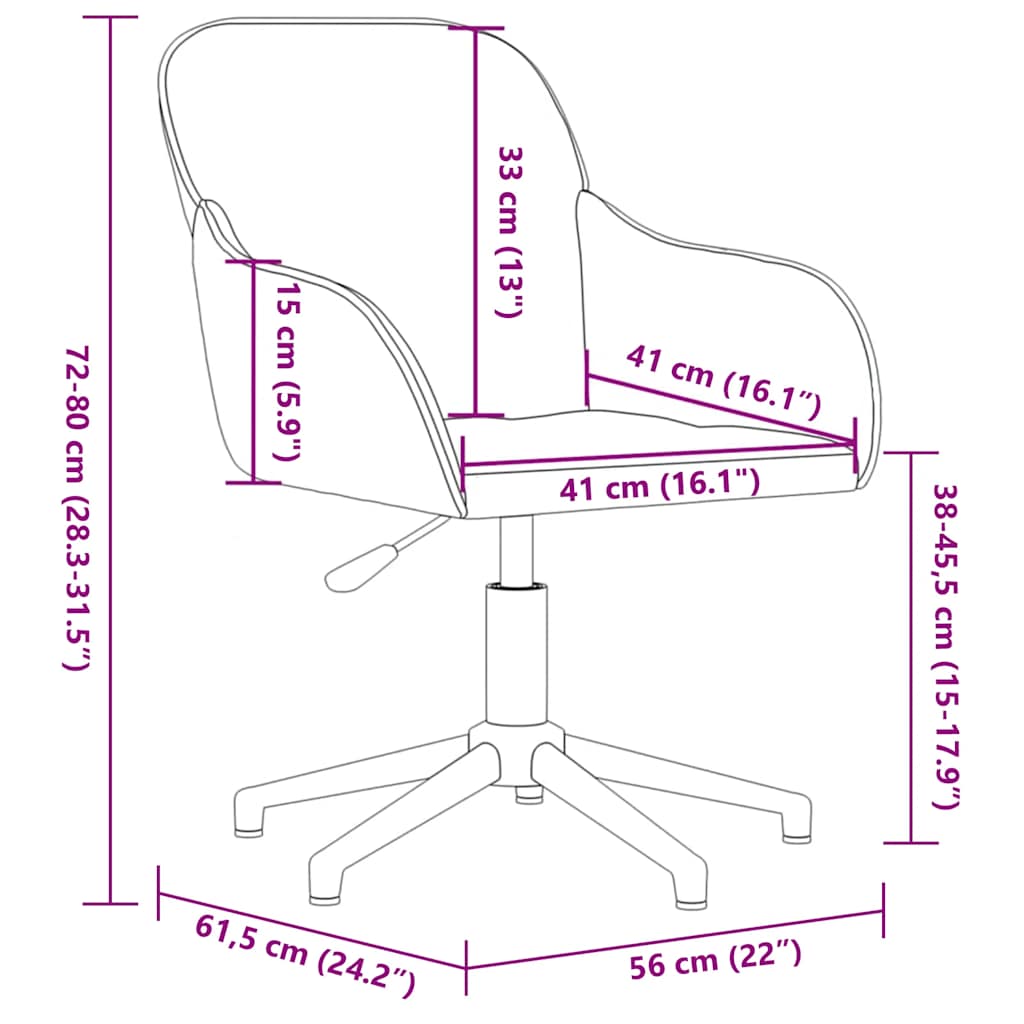 Office Chair Swivel Yellow Velvet