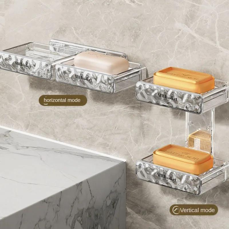 Creative Bathroom Soap Holder Wall Mounted Soap Box With Lid Bathroom Accessories Soap Dish Storage Boxes