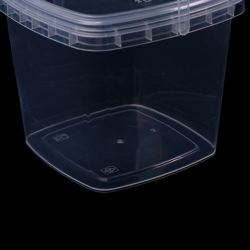 1 шт. 280 мл/500 мл/1 л пустое пластиковое ведро с крышкой герметичные полипропиленовые банки прозрачный контейнер для хранения сыпучих продуктов питания ведра для напитков