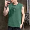 Мужская майка-топ, однотонная повседневная майка, майки, футболки без рукавов с круглым вырезом, летние пляжные топы