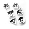 6 Pcs Cookie Cutters Moulds Stainless Steel Baking Utensil 3D Cartoon Cute Geometric Gift for Baking Lover Easy to Use