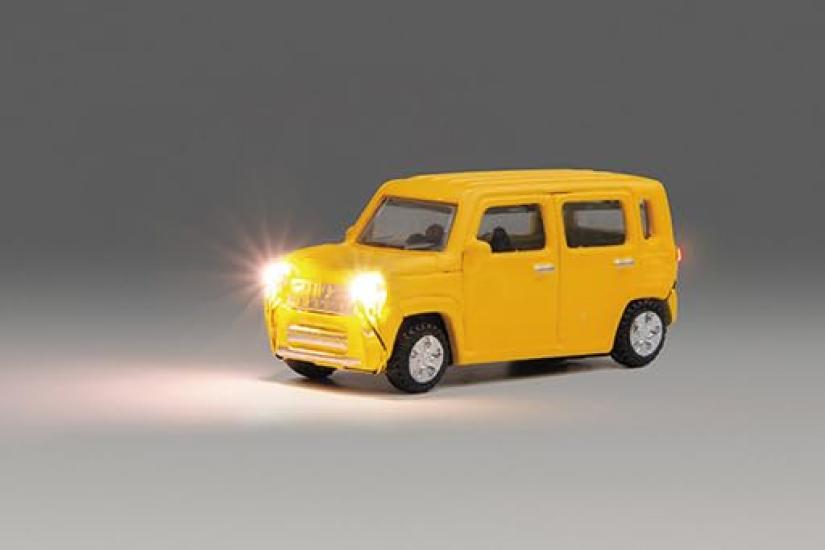 KATO N Gauge Just Plug Light SUV Yellow Diorama Supplies 24-683B