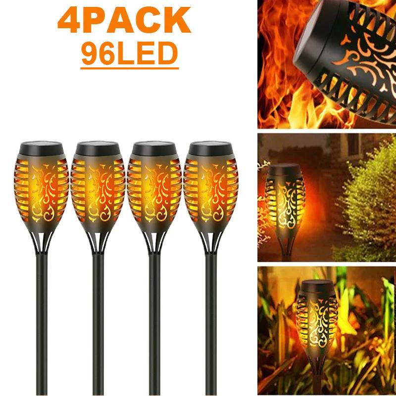 Солнечные мерцающие танцующие огни пламени водонепроницаемые солнечные фонари для наружного сада патио дорожка двор подъездная дорожка декоративные