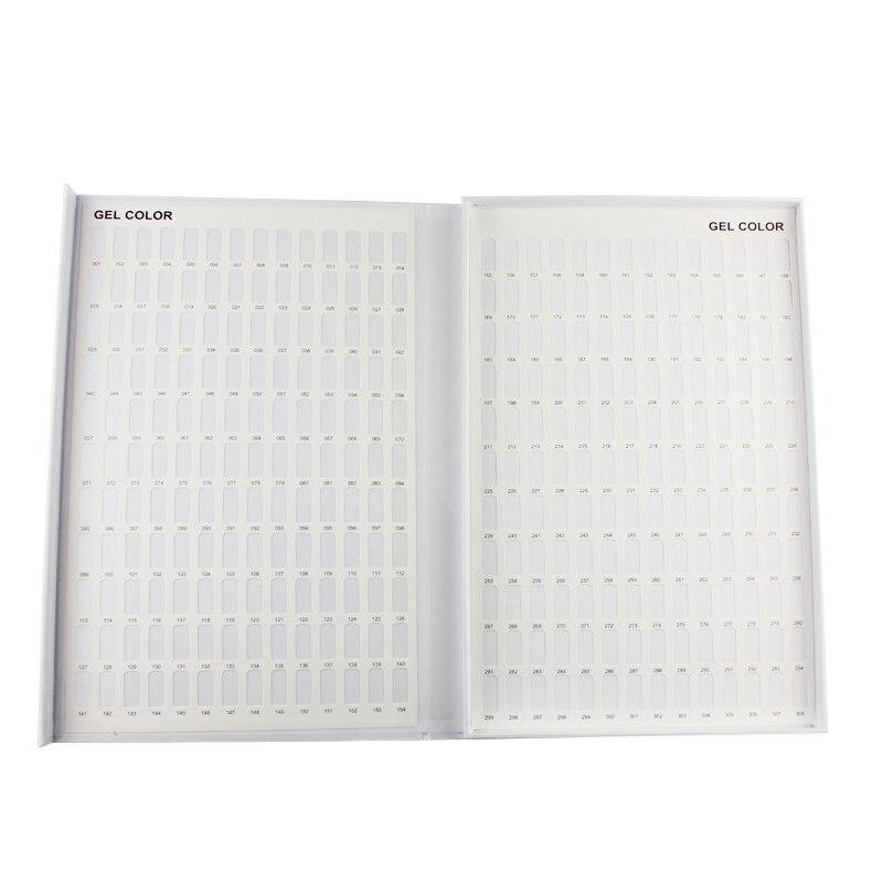 308 Цветной гель для ногтей Таблица цветов Гель-лак для ногтей Дисплей Книга Цвет геля Показан