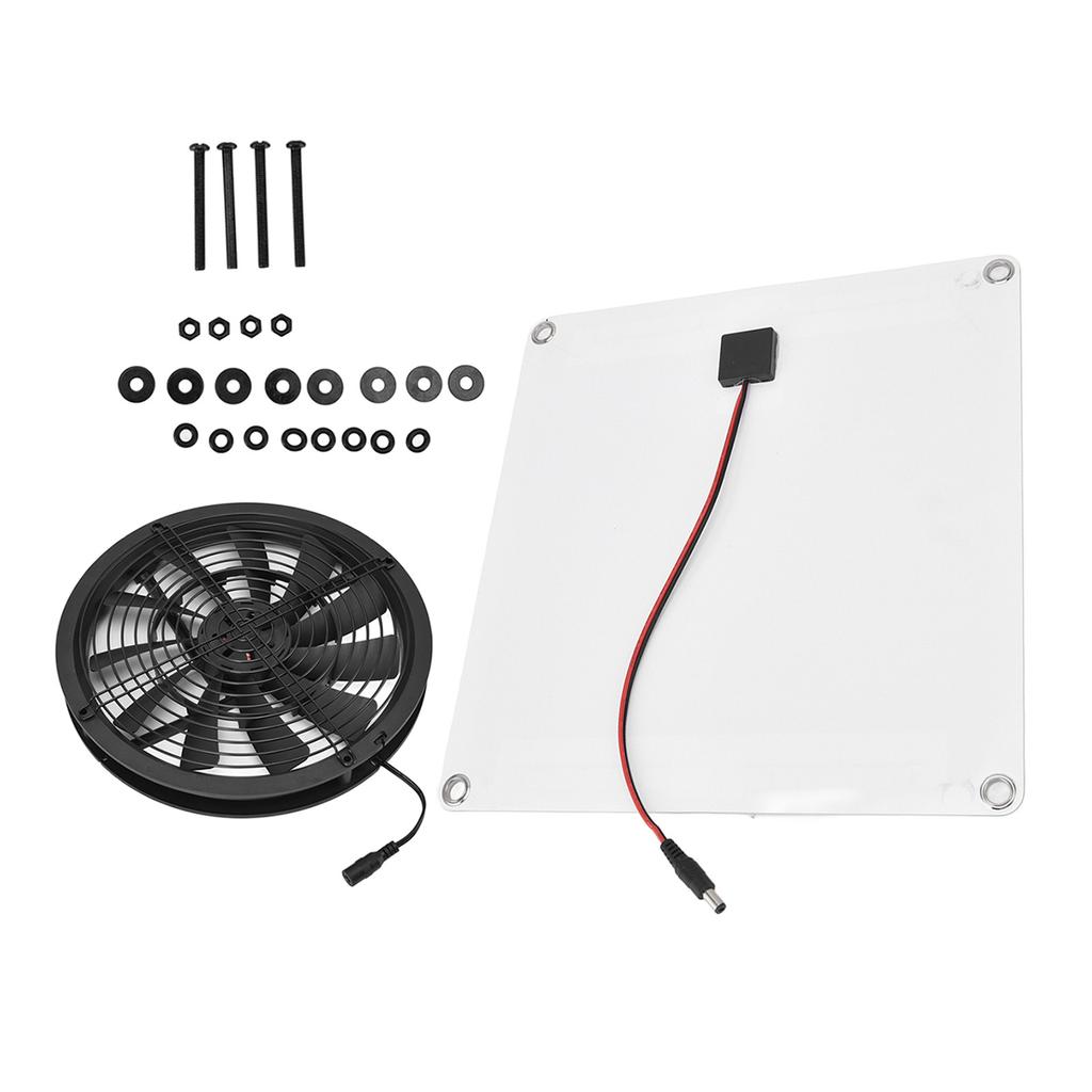 Многоцелевой вытяжной вентилятор на солнечной энергии 100 Вт 12 В Простая установка для кемпинга на открытом воздухе и вентиляции с использованием зеленой энергии