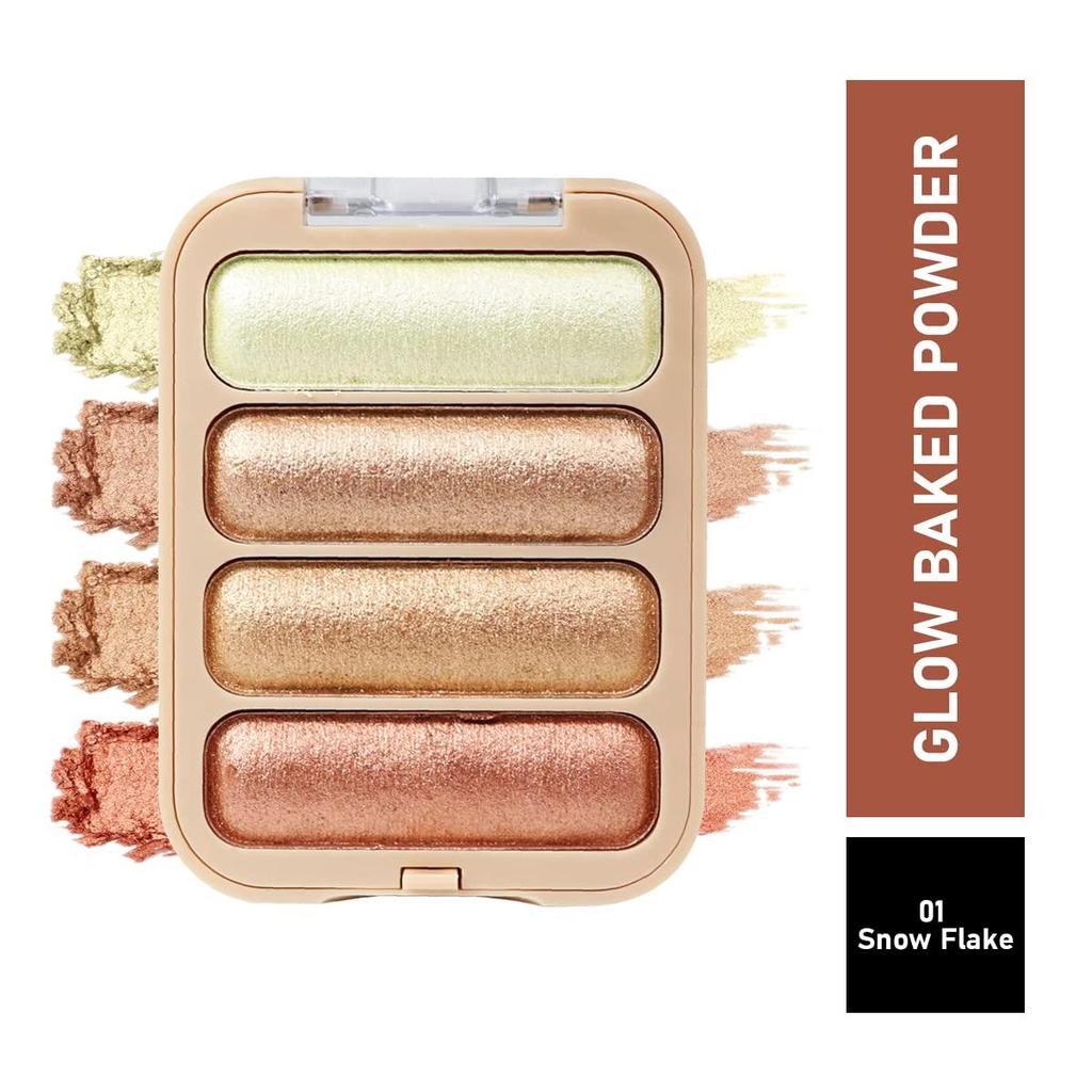 Пудра-хайлайтер Glow Baked Highlighter, оттенок 01 Snow Flake (8 г),Пудра-хайлайтер Glow Baked Highlighter, оттенок 03 Hollywood (8 г),Запеченная пудра-хайлайтер, оттенок 02 Sunset Aura (8 г)