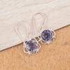 Iolite Gemstone 925 Sterling Silver Jewelry Handmade Women's Gift Earrings 1.40" EE-56-3