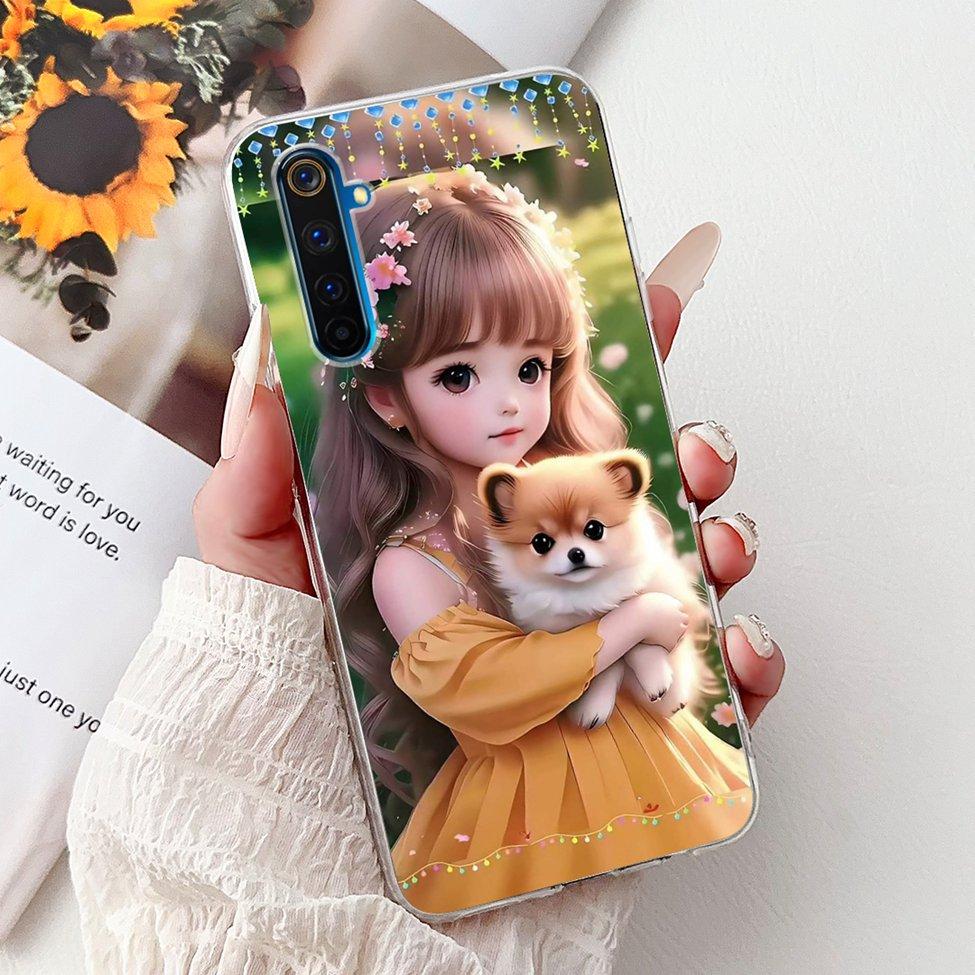 6.6" For Realme 6Pro RMX2061 RMX2063 Back Cover For Realme 6 Pro Case Clear Luxury Fashion Cute Cat Cool Funny Soft TPU Bumper