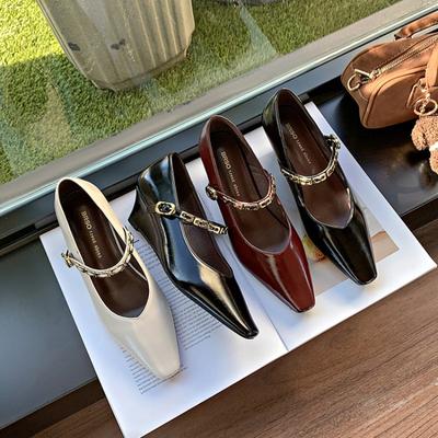 Дизайнерские винтажные женские туфли Мэри Джейн, модные туфли с острым носком, удобные туфли в уличном стиле на низком каблуке