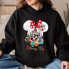 Disney Tour Mickey Friends Minnie Head Print Women's Hoodie Casual Sports Fall/Winter Sweater Loose Top Personalized Clothing