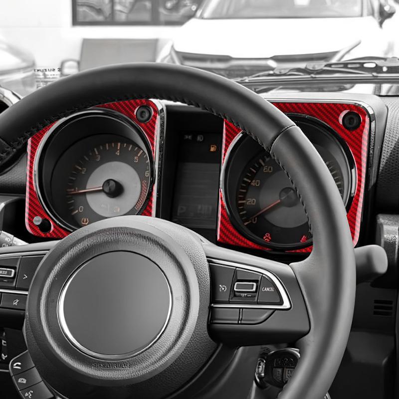 Настоящая мягкая карбоновая наклейка для Suzuki Jimny JB74 JB64 2024 2025 LHD RHD Декоративная накладка на рамку спидометра автомобиля