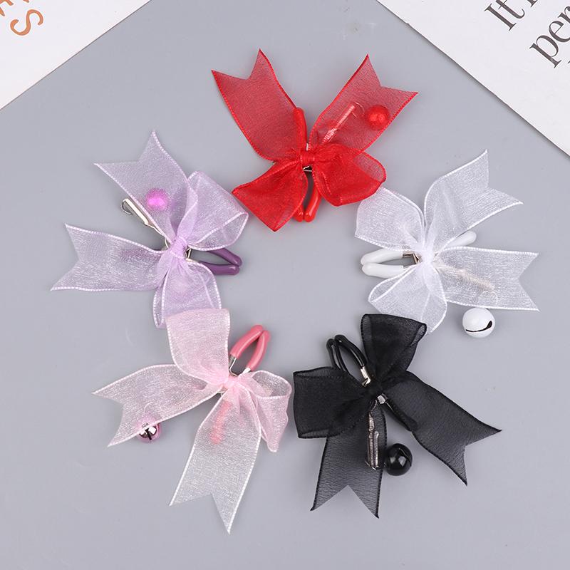 1 Pair Bells Lace Metal Bondage Nipple Clamps Chain Clips Labia Slave Women Toys Adult Sex Games Breast Stimulate