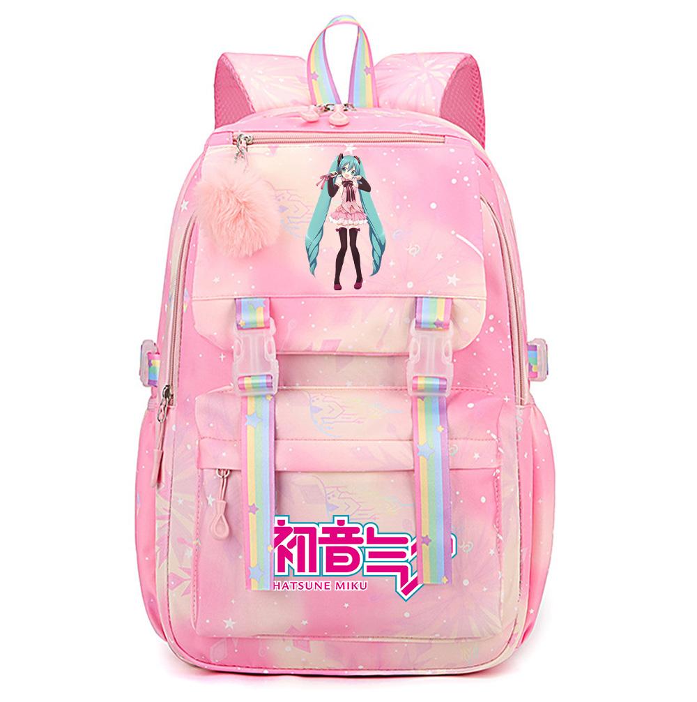 Аниме Аниме Хацунэ Мику С принтом Большой вместимости Водонепроницаемый рюкзак Подросток Студент Девочка Мальчик Школьная сумка Сумка для книг Дорожная сумка