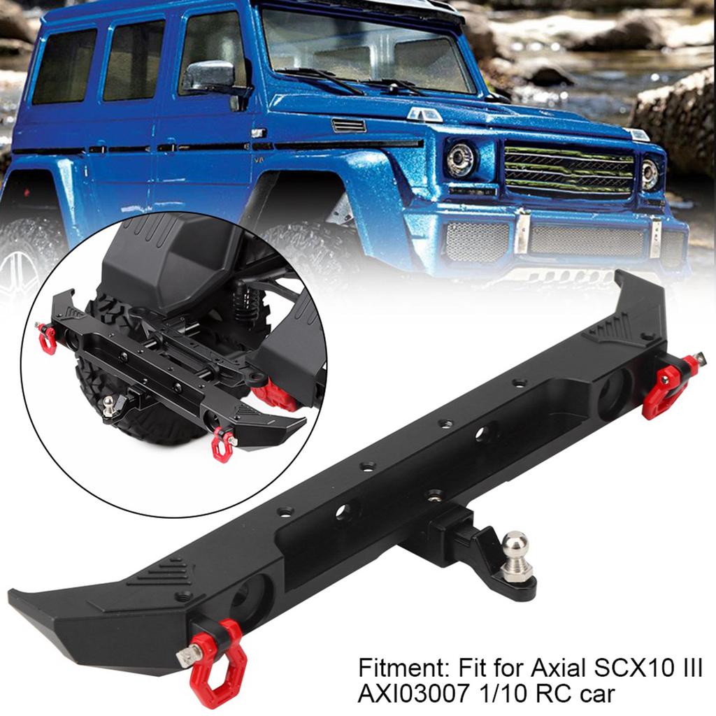 Металлический задний бампер с D-образными кольцами, подходит для модели автомобиля Axial SCX10 III AXI03007 110 RC