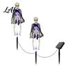 Automatic Solar Skeleton Lights Yard Stake Light Halloween Glowing Skull Garden Decor Powered Holiday with Cloak Waterproof Outdoor Lawn Lamp