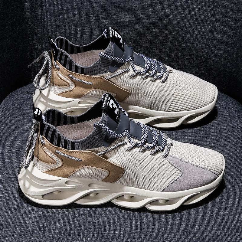 Мужские кроссовки для бега, сетчатые, удобные, плоские, для ходьбы, тенниса, 2025, новые, модные, на шнуровке, повседневные, для мужчин