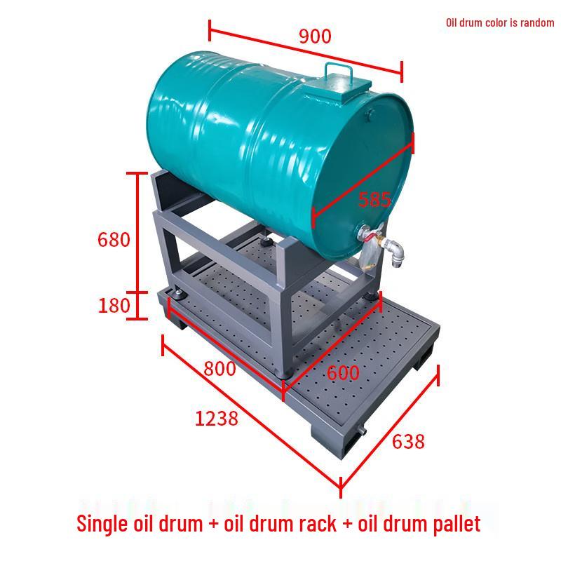 Oil Drum Spill Pallet System with Rack and Drum
