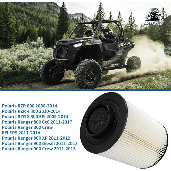LOCOPOW RZR 800 Air Filter 1240482 1240434 For Polaris RZR S 4 800 EFI 2008-2014 Ranger Crew XP 800 2011-2014 Ranger 800 6X6 2011-2017 Performance