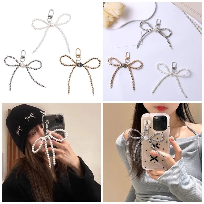 Модные брелоки с подвесками в виде бантиков из бисера, милые крутые украшения, брелок для ключей, украшение для рюкзака, бижутерия для женщин, девушек