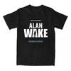 Игровая футболка Alan Wake 2 Хлопковые футболки с коротким рукавом Уличная одежда Унисекс Свободная Повседневная футболка с круглым вырезом Топ