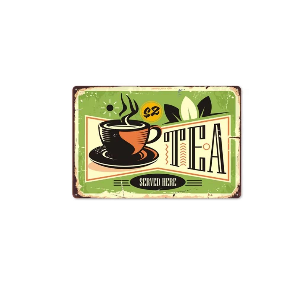 Постер для кофе в винтажном стиле, жестяная табличка: Декоративное настенное панно в индустриальном стиле для фоновых стен