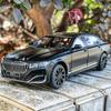 Модель автомобиля BMW 760 в масштабе 1/24, игрушечный автомобиль из цинкового сплава со звуком и светом для детей, подарок для мальчиков и девочек