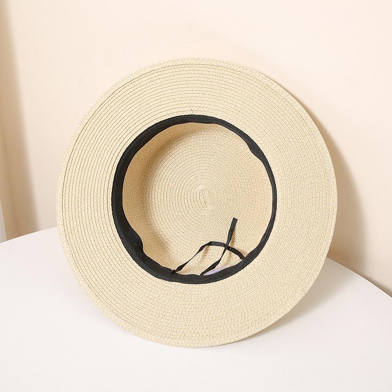Элегантная женская шляпа от солнца — легкая, дышащая соломенная шляпа с плоским верхом для максимальной защиты от солнца