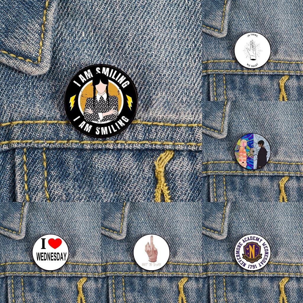 Thing Brooch Addams Enid Dress Decoration Badge Terror Holiday Gift