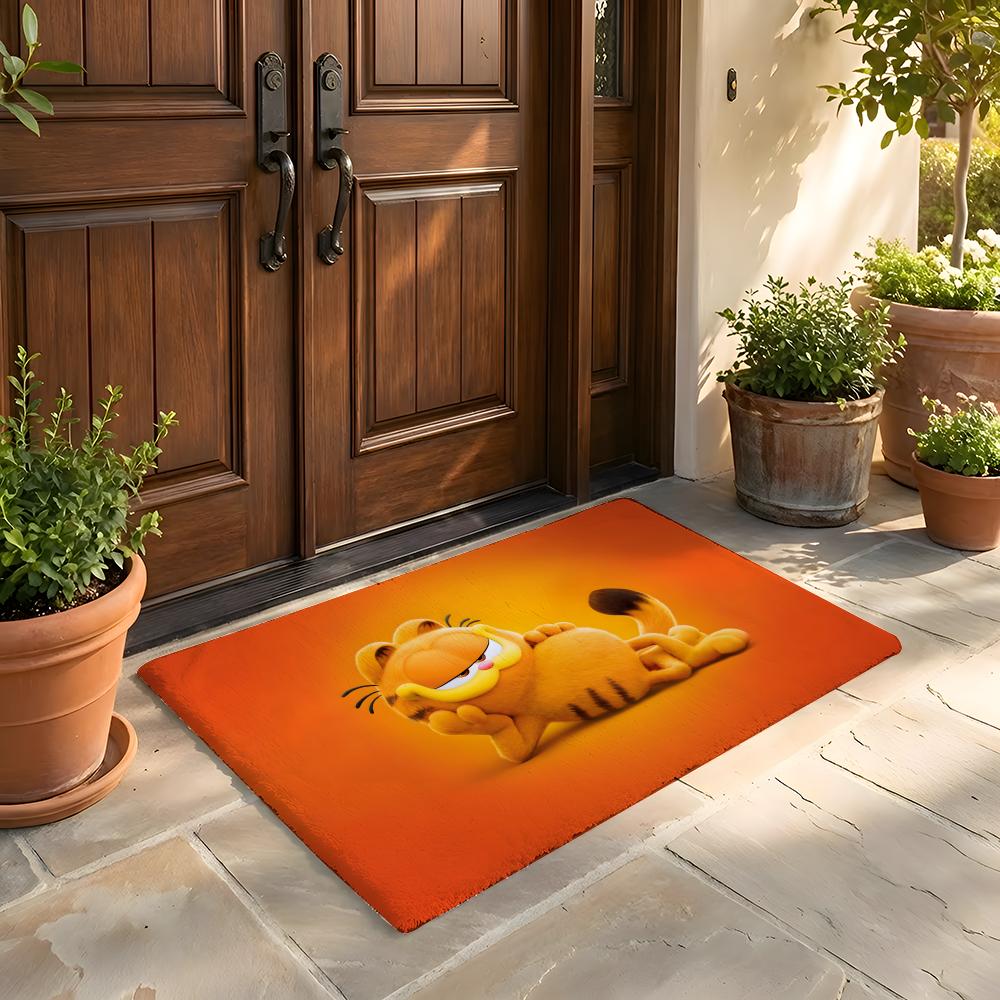 Floor Mat Soft Flannel Rug Non Slip Absorbent Mat for Bathroom Bedroom Home Decor A G G Garfield