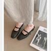 Grape Mother Has the Same Southern French Style~ Retro Woven Hollow Square Head with Versatile Sandals Muller Half Slippers
